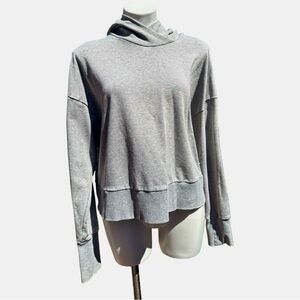 JoyLab Gray Cropped Hooded Sweatshirt Women’s XL